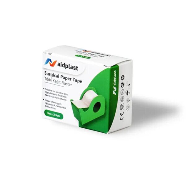 AIDPLAST  SURGICAL PAPER TAPE 5M/2.5CM