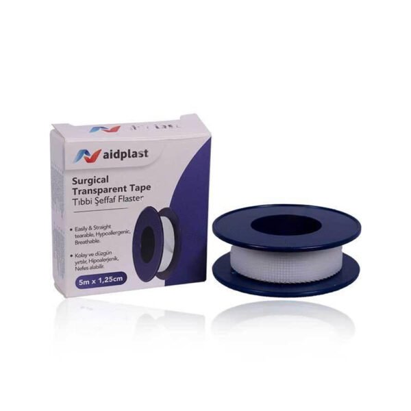 AIDPLAST  SURGICAL TRANSPARENT TAPE 5M/1.25CM