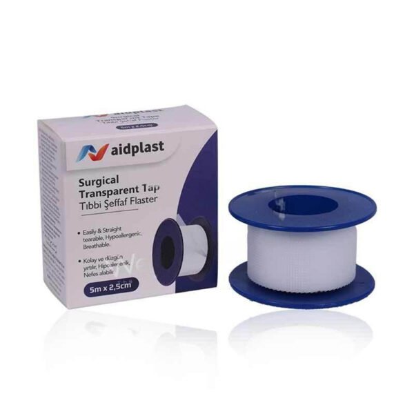 AIDPLAST  SURGICAL TRANSPARENT TAPE 5M/2.5CM