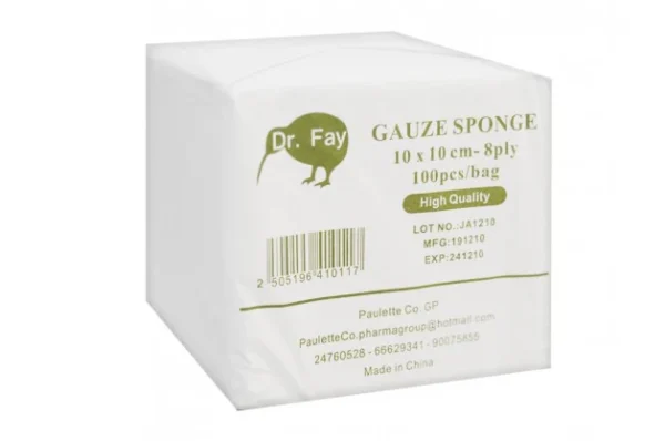 DR FAY GAUZE SPONGE 10/10CM 100PCS
