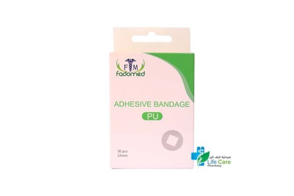 FADOMED ADHESIVE BANDAGE PU ROUND 30PCS 22MM