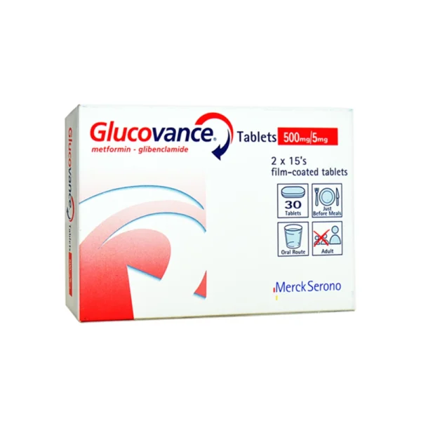 GLUCOVANCE 500/5 MG TABLETS
