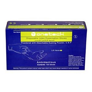 ONETECH LATEX GLOVES LARGE