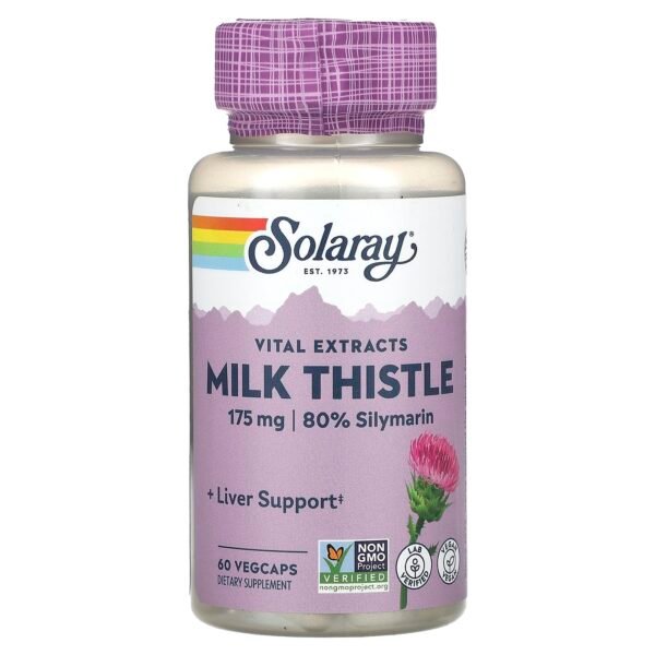 SOLARAY MILK THISTLE 175MG/80%SILYMARIN 60CAP