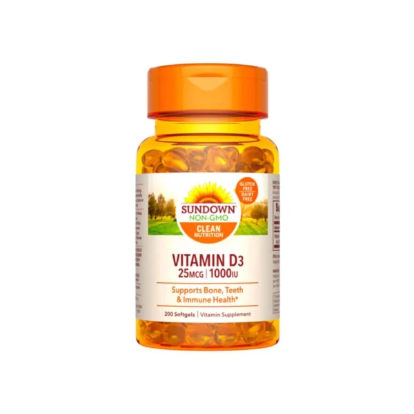 SUN DOWN VITAMIN D3 25MG 1000IU 200SG